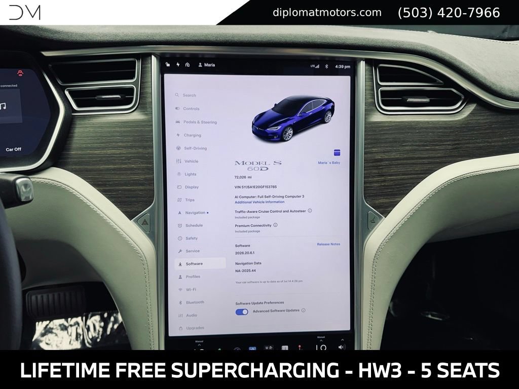 Used 2016 Tesla Model S 60D AWD/4WD image 35