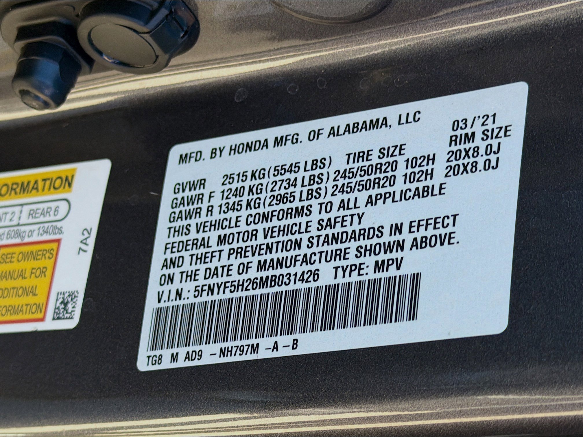 Used 2021 Honda Pilot Special Edition image 37