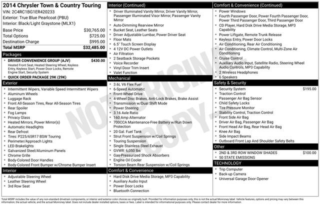 Used 2014 Chrysler Town & Country Touring w/ Driver Convenience Group FWD image 26