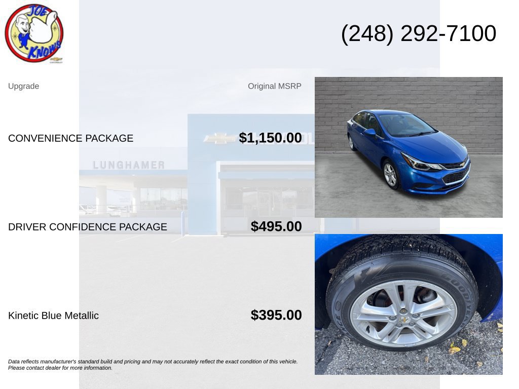 Used 2017 Chevrolet Cruze LT w/ Convenience Package FWD image 5