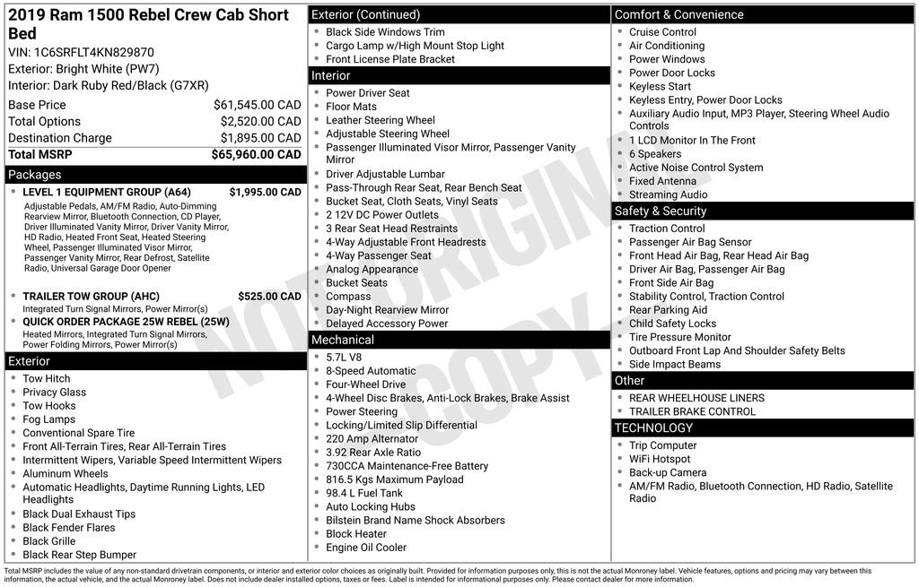 Used 2019 RAM 1500 Rebel w/ Level 1 Equipment Group image 48