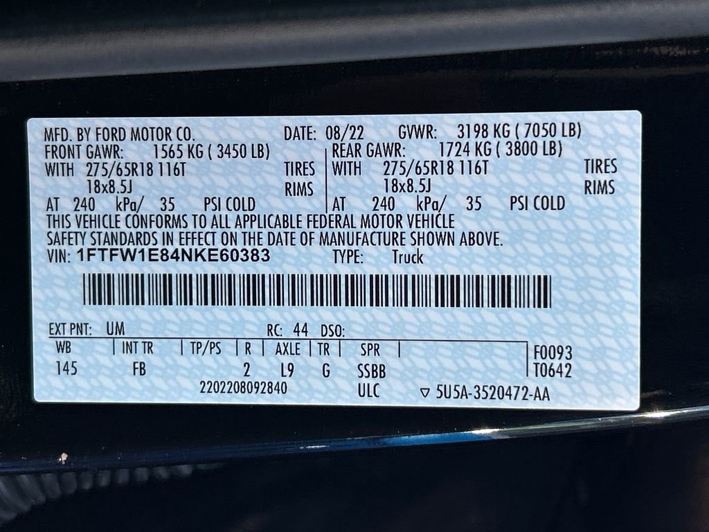 Used 2022 Ford F150 XLT w/ Equipment Group 302A High image 29