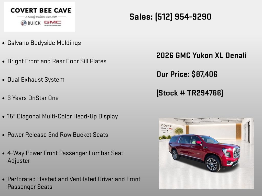 New 2026 GMC Yukon XL Denali w/ Sun & Power Step Package AWD/4WD image 25