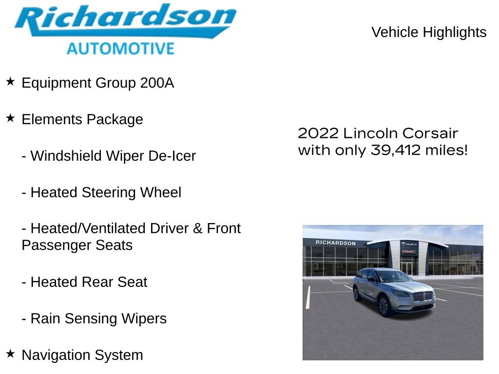 Used 2022 Lincoln Corsair Reserve w/ Elements Package AWD/4WD image 11