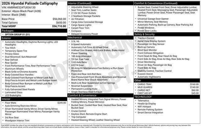 New 2026 Hyundai Palisade Calligraphy image 4