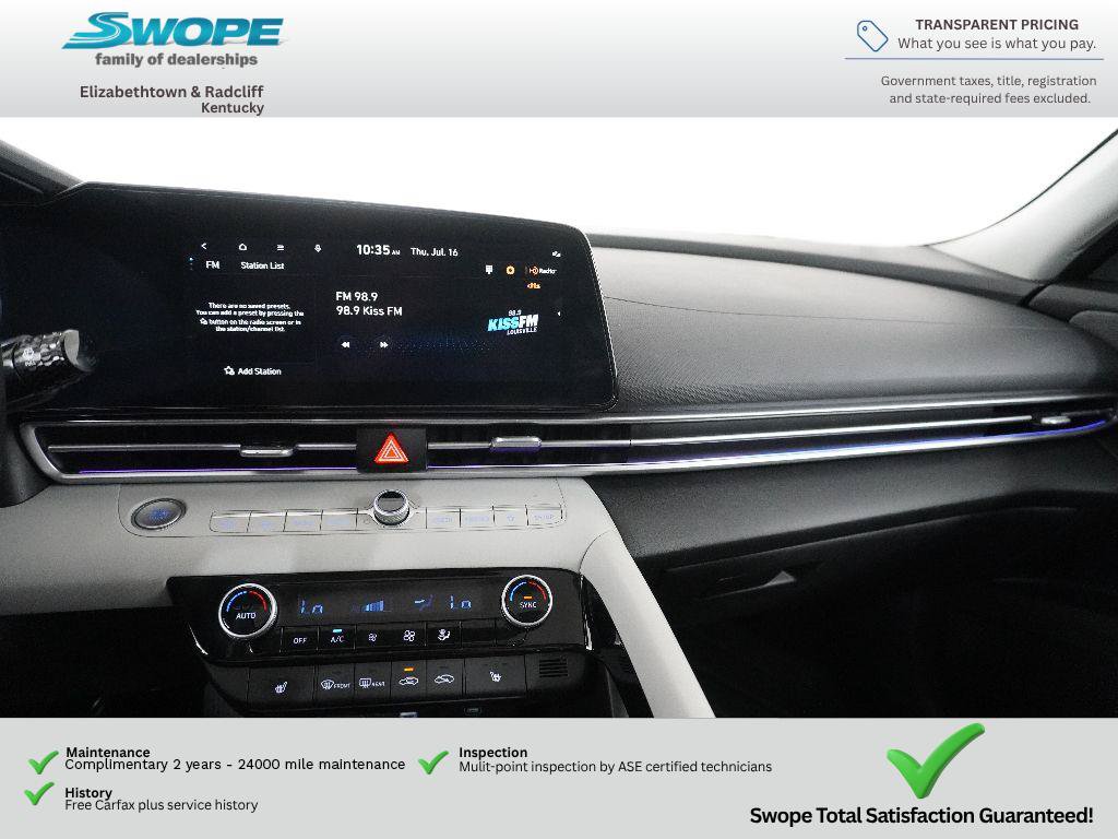 Certified 2024 Hyundai Elantra Limited FWD image 19