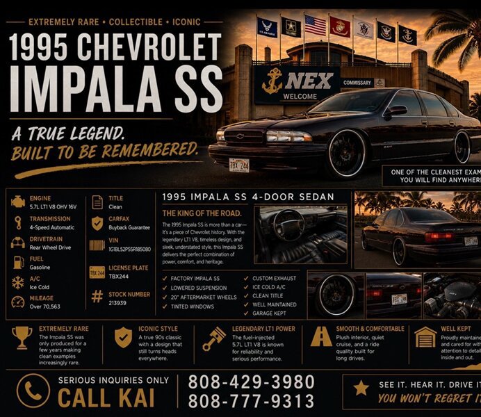 Used 1995 Chevrolet Impala SS RWD image 1