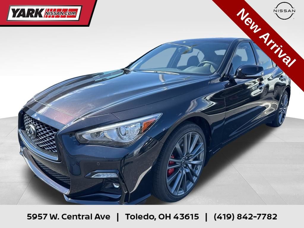 Used 2023 INFINITI Q50 Red Sport 400 w/ Black Opal Edition image 1