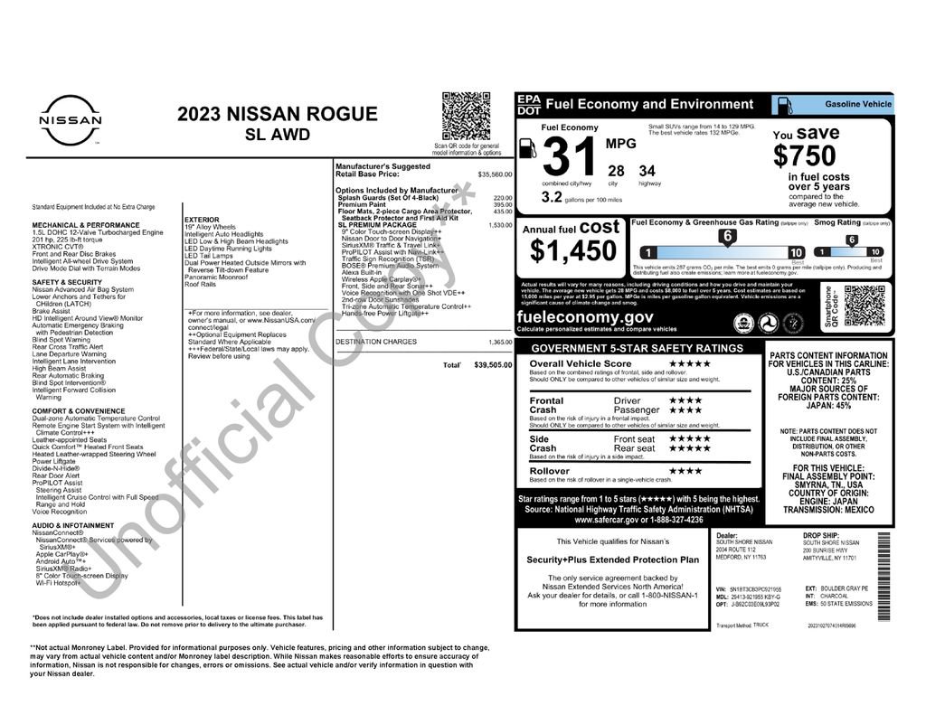 Used 2023 Nissan Rogue SL w/ SL Premium Package AWD/4WD image 17