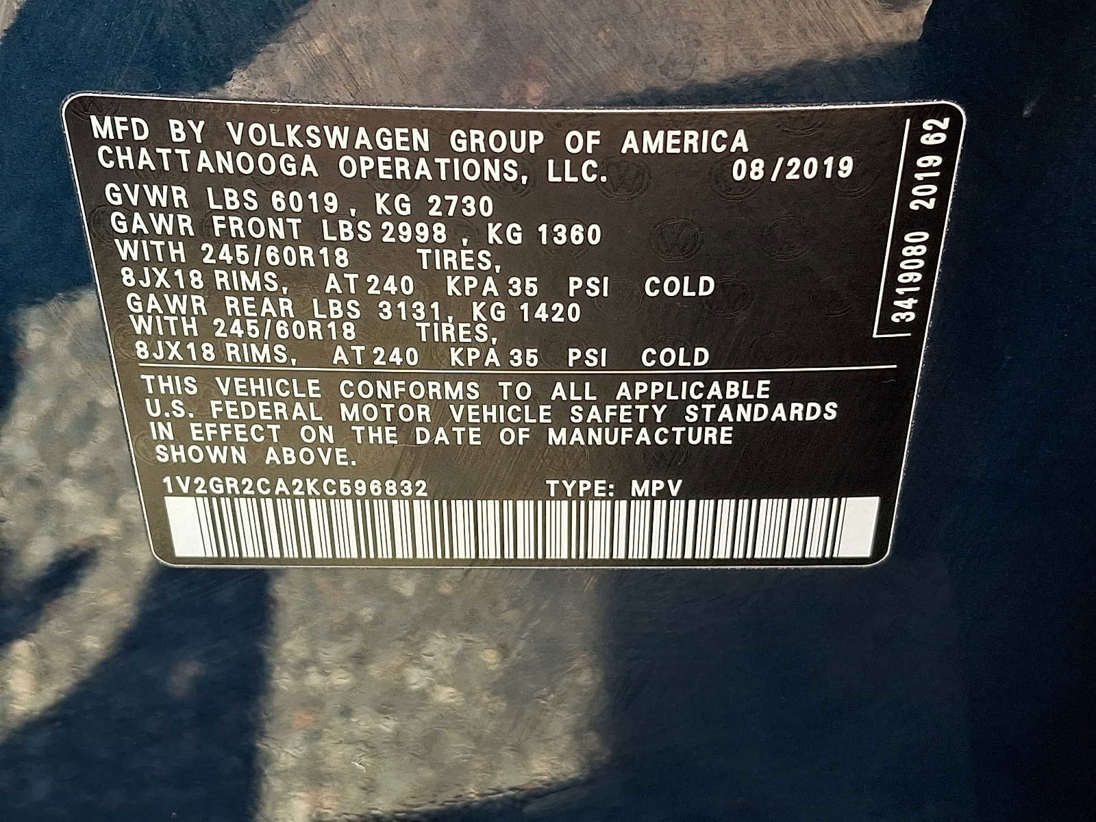 Used 2019 Volkswagen Atlas S w/ Towing Package AWD/4WD image 26