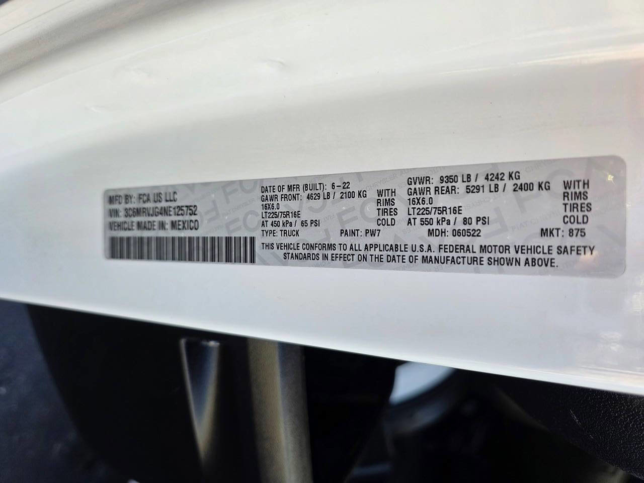 Used 2022 RAM ProMaster 3500 FWD image 25