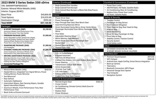 Used 2023 BMW 330i xDrive Sedan w/ M Sport Package image 7