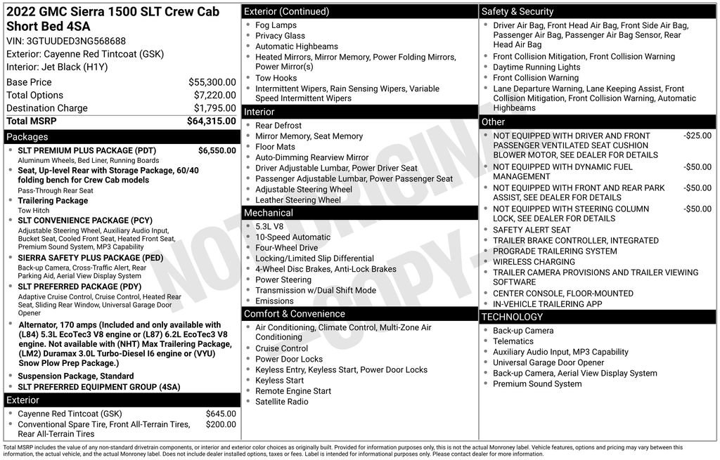 Used 2022 GMC Sierra 1500 SLT w/ SLT Premium Plus Package AWD/4WD image 2