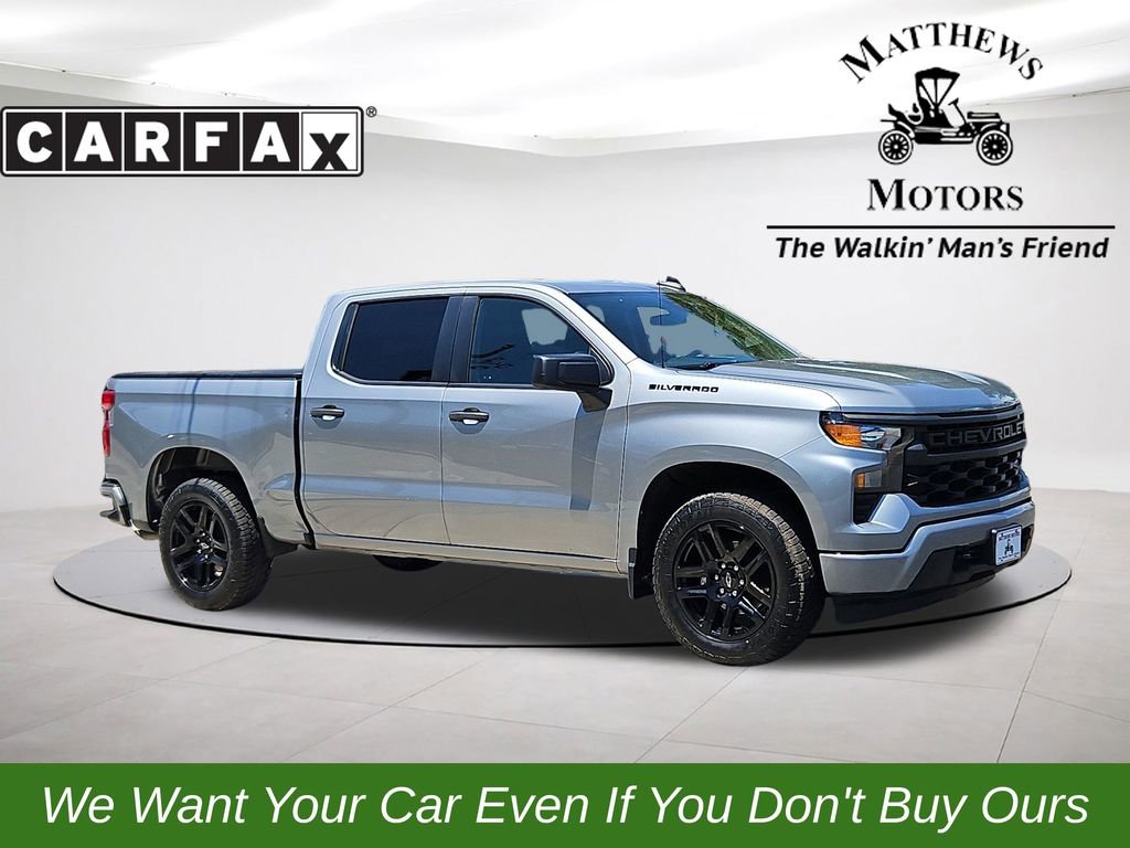 Used 2023 Chevrolet Silverado 1500 Custom w/ LPO, Dark Essentials Package RWD image 1