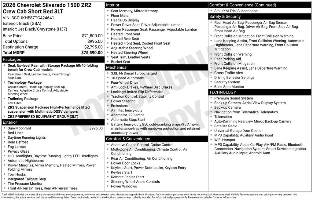 New 2026 Chevrolet Silverado 1500 ZR2 AWD/4WD image 10