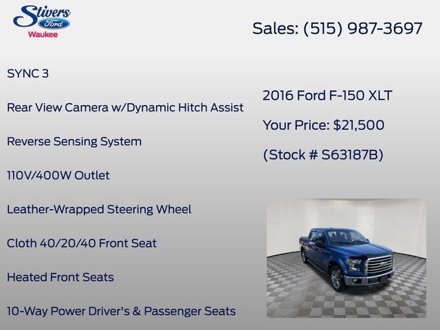 Used 2016 Ford F150 XLT w/ Equipment Group 302A Luxury AWD/4WD image 30