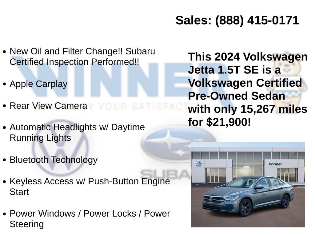 Certified 2024 Volkswagen Jetta SE w/ Panoramic Sunroof Package image 7