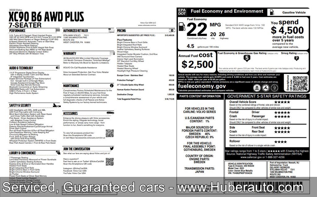 Used 2023 Volvo XC90 B6 Plus w/ Protection Package image 15