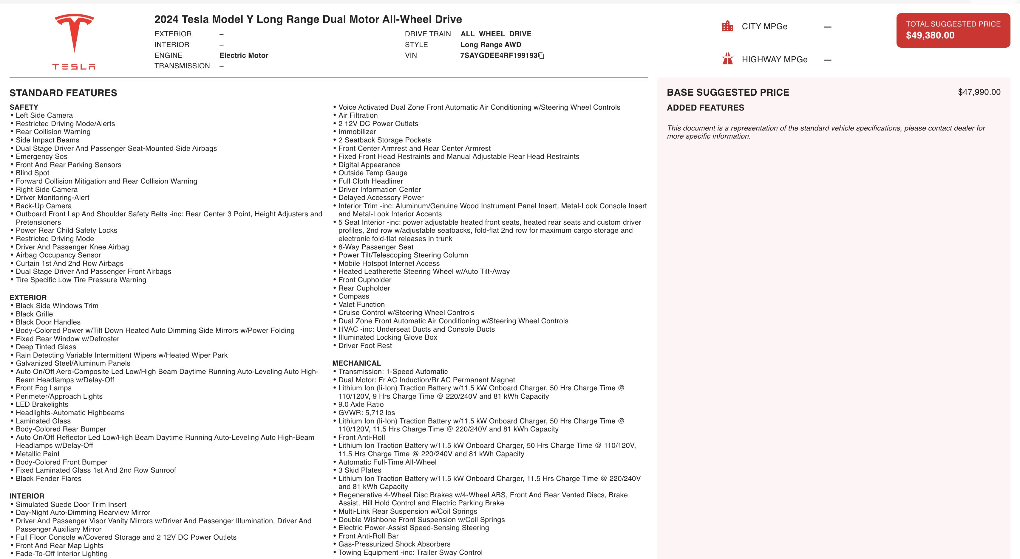 Used 2024 Tesla Model Y Long Range image 2