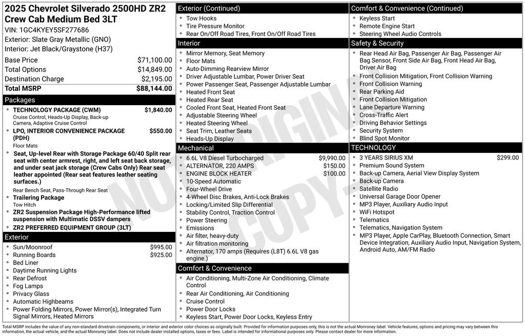Used 2025 Chevrolet Silverado 2500 ZR2 w/ Technology Package AWD/4WD image 32