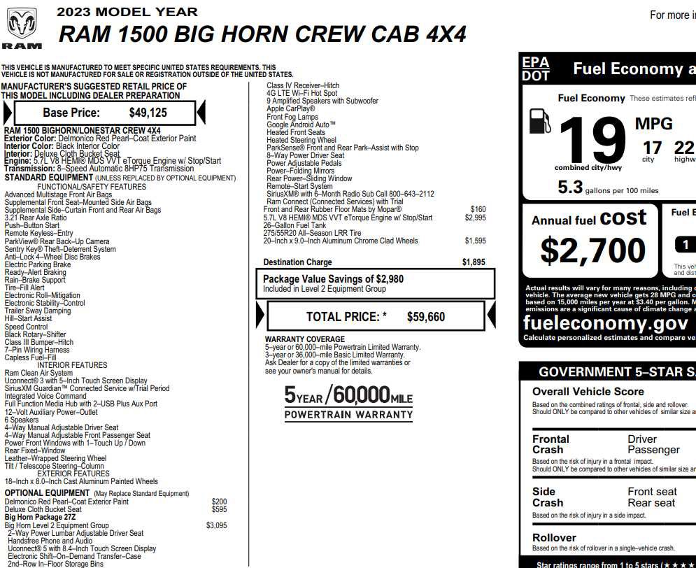 Used 2023 RAM 1500 Big Horn AWD/4WD image 2