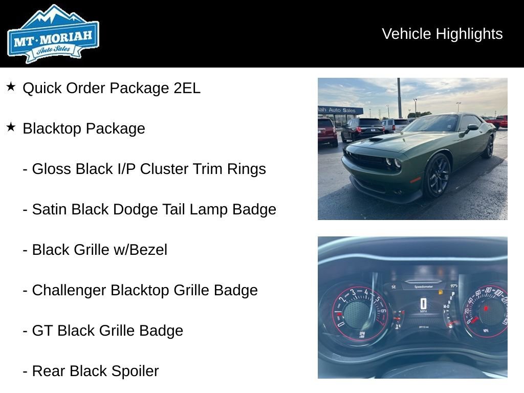 Used 2021 Dodge Challenger GT w/ Blacktop Package RWD image 4