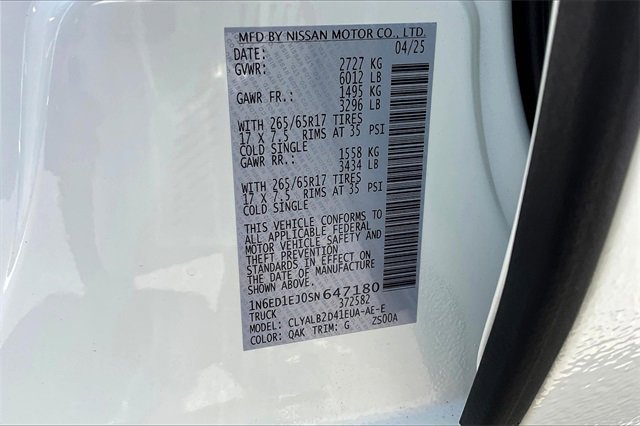 New 2025 Nissan Frontier SV image 16