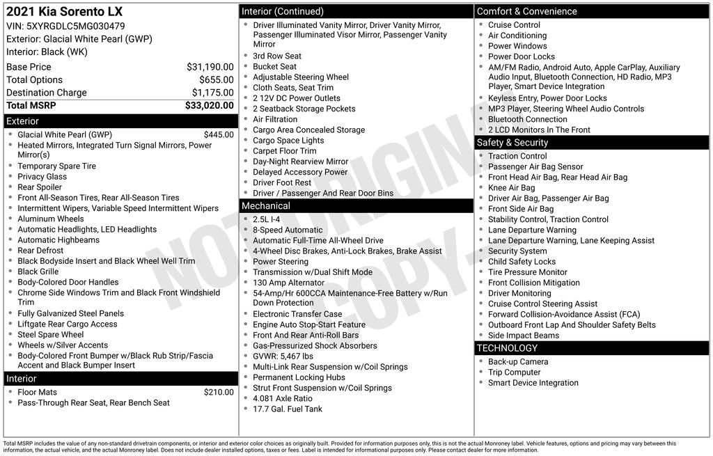 Used 2021 Kia Sorento LX image 5