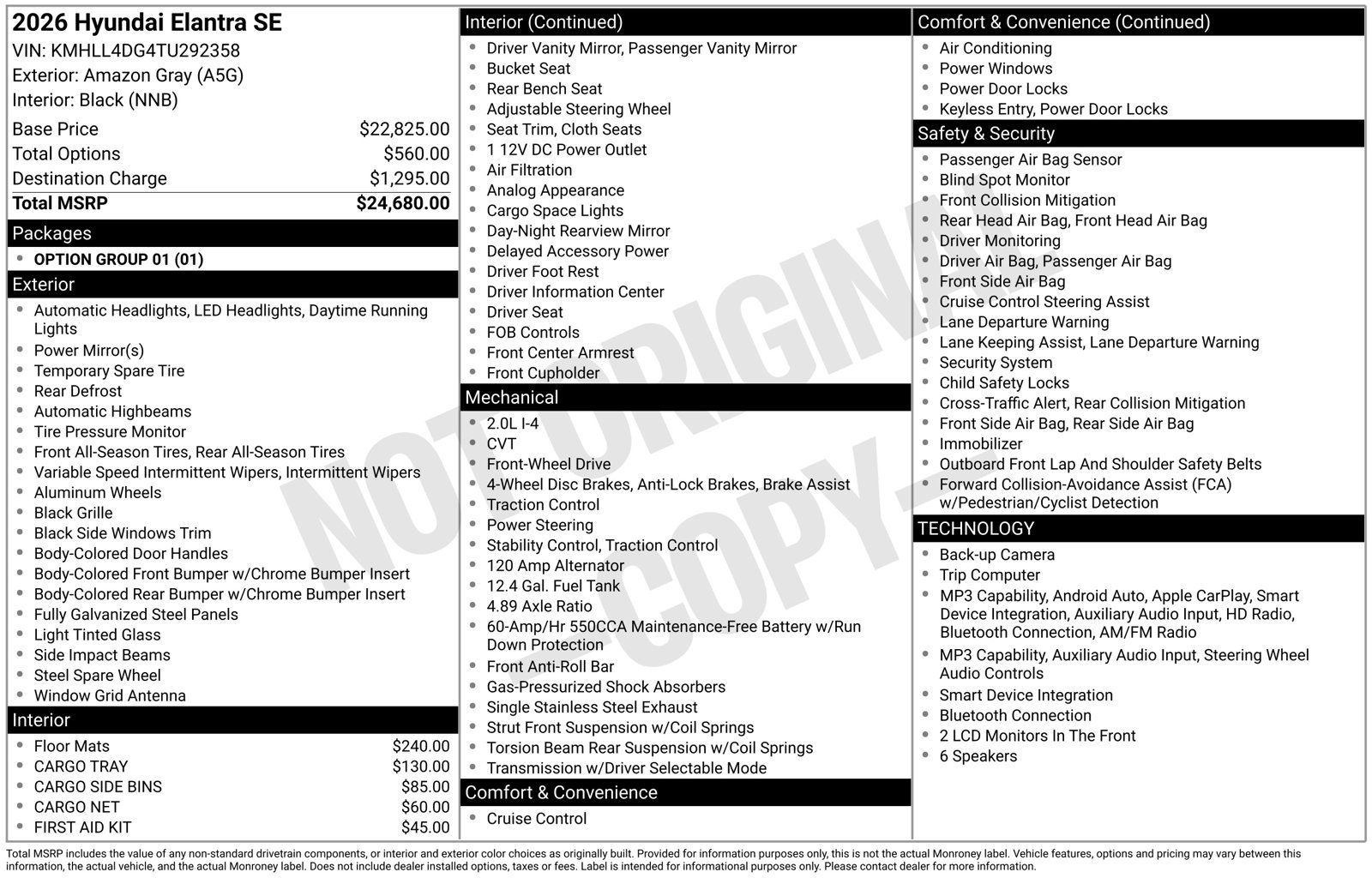 New 2026 Hyundai Elantra SE FWD image 20