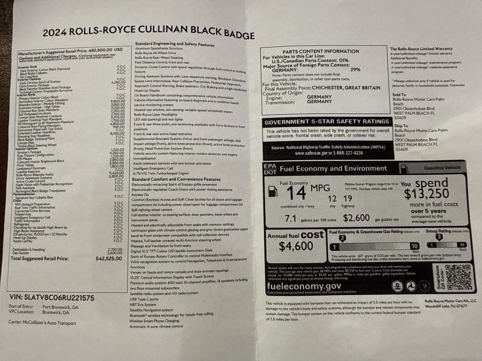 Used 2024 Rolls-Royce Cullinan Black Badge w/ Leather Finishing Pack AWD/4WD image 28