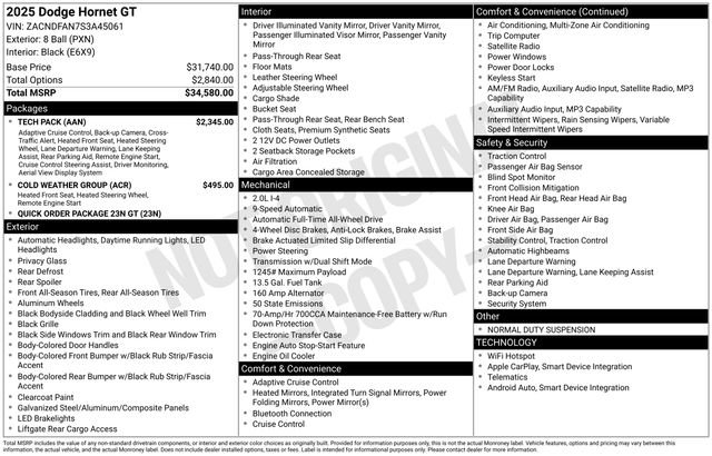 New 2025 Dodge Hornet GT w/ Tech Pack image 31