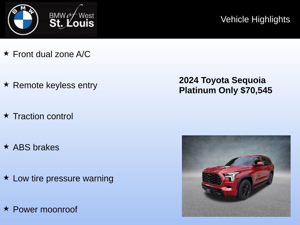 Used 2024 Toyota Sequoia Platinum w/ TRD Off-Road Package image 8
