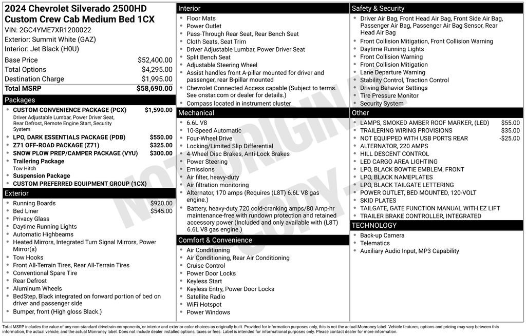 Used 2024 Chevrolet Silverado 2500 Custom w/ Custom Convenience Package AWD/4WD image 10