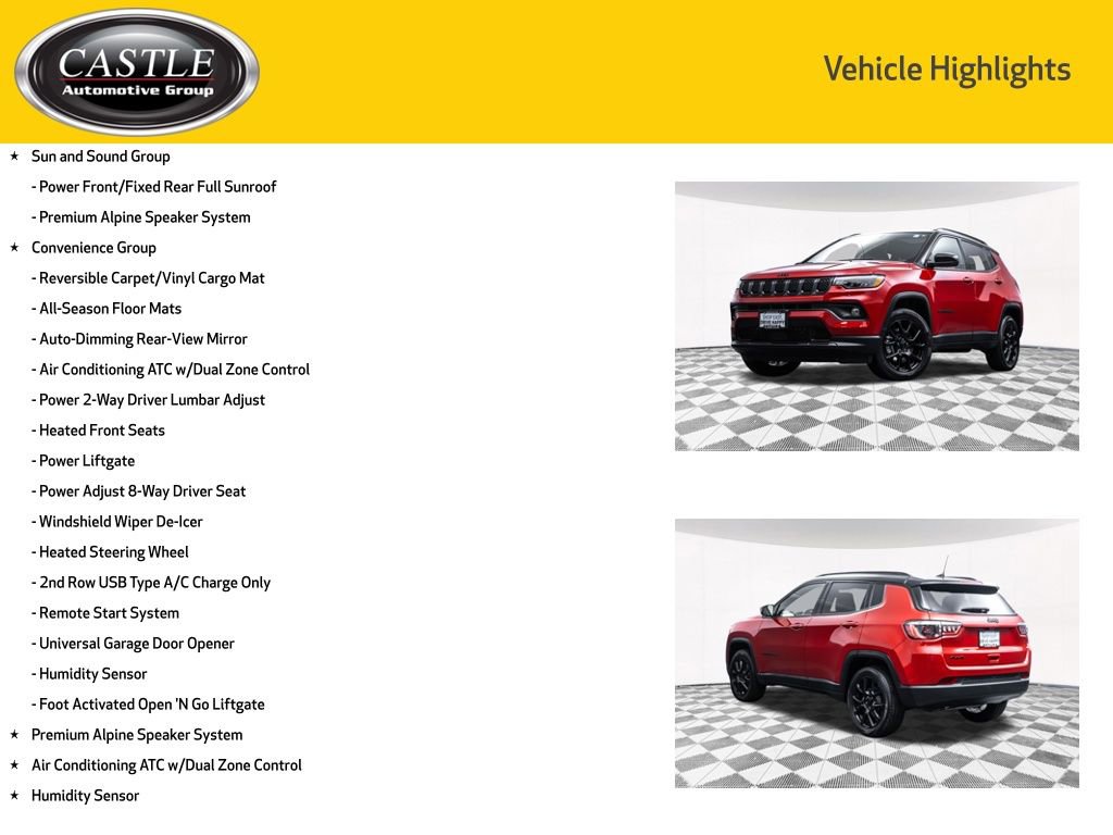 Used 2023 Jeep Compass Latitude w/ Sun and Sound Group AWD/4WD image 4