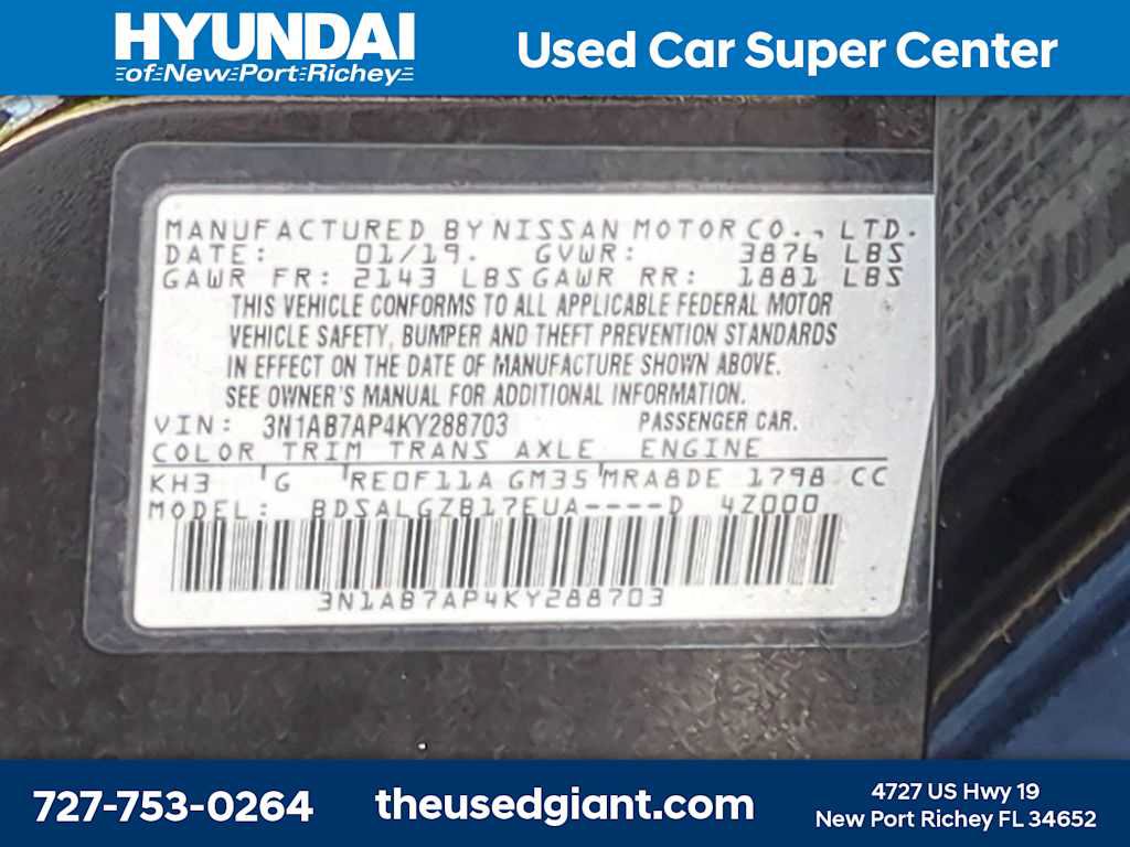 Used 2019 Nissan Sentra SL FWD image 33
