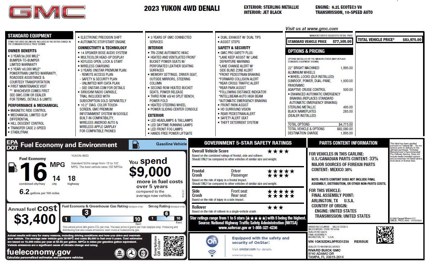 Used 2023 GMC Yukon Denali AWD/4WD image 3