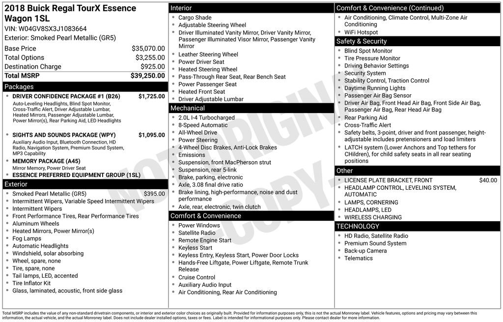 Used 2018 Buick Regal Essence w/ Driver Confidence Package #1 image 44