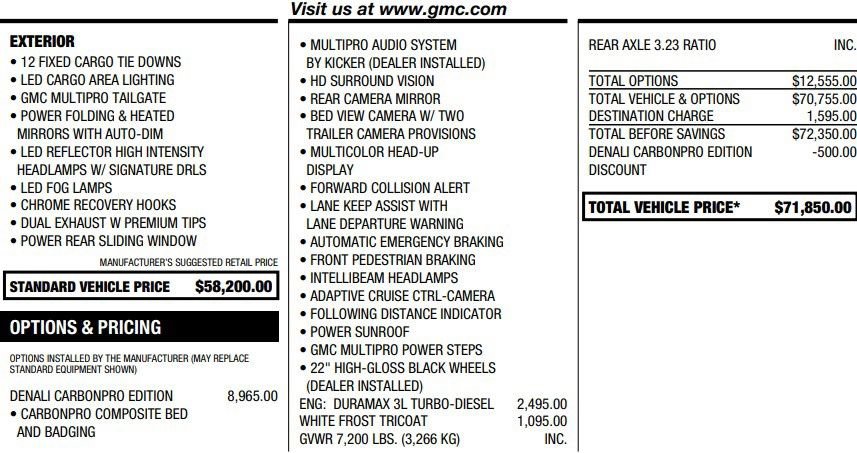 Certified 2020 GMC Sierra 1500 Denali w/ Denali Ultimate Package AWD/4WD image 2