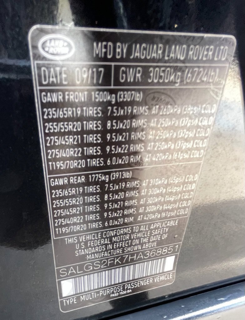 Used 2017 Land Rover Range Rover HSE AWD/4WD image 33