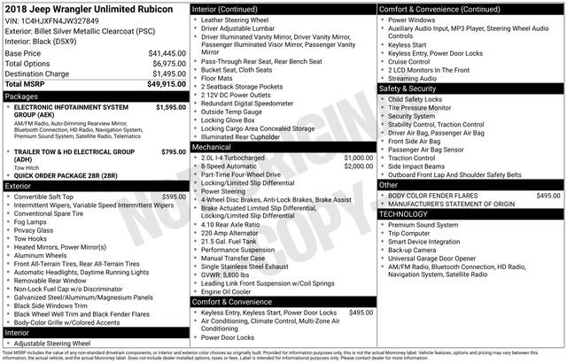 Used 2018 Jeep Wrangler Unlimited Rubicon image 17