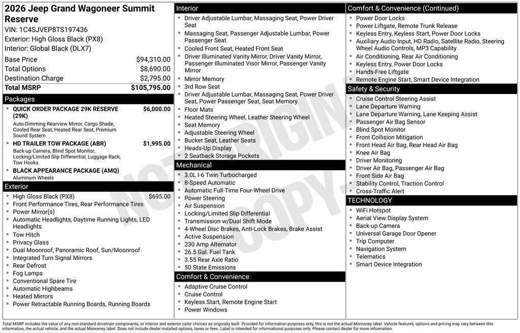 New 2026 Jeep Grand Wagoneer Summit AWD/4WD image 9