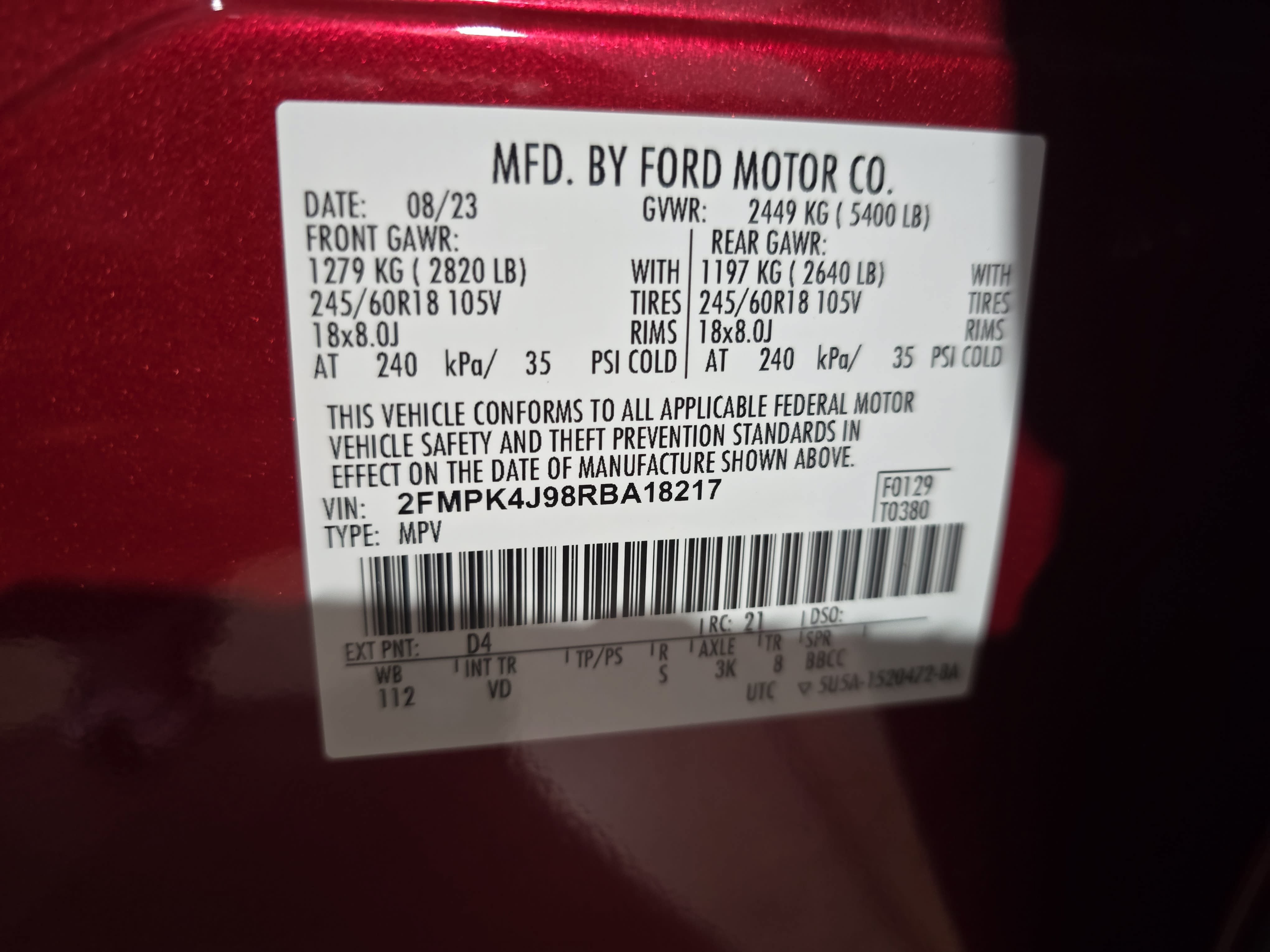 Used 2024 Ford Edge SEL w/ Convenience Package AWD/4WD image 32