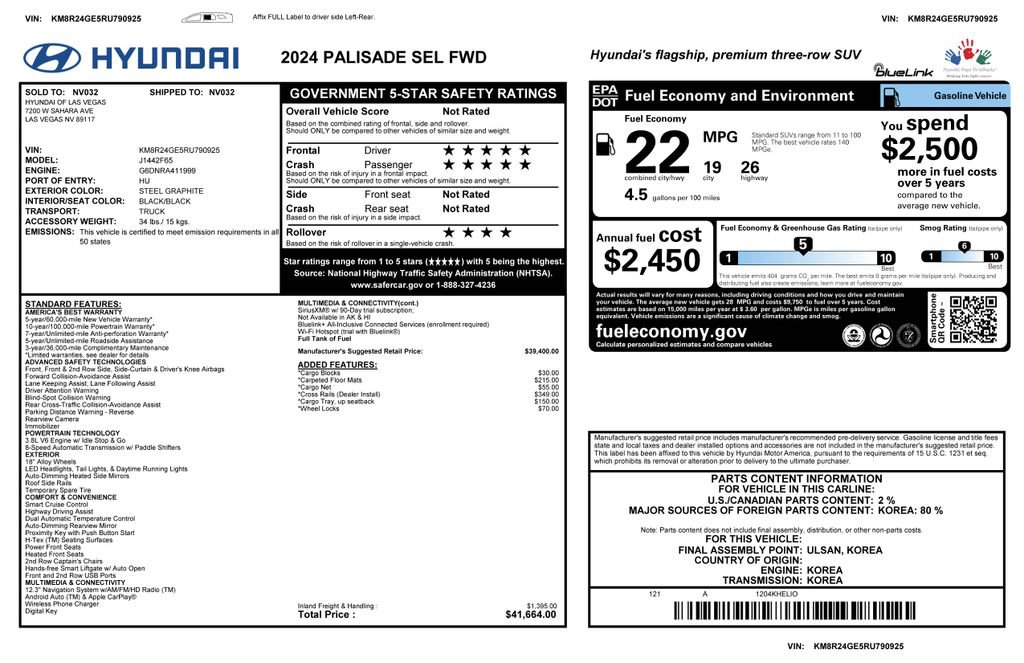 Used 2024 Hyundai Palisade SEL FWD image 2