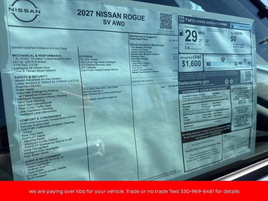 New 2027 Nissan Rogue SV w/ Cold Weather Package AWD/4WD image 43