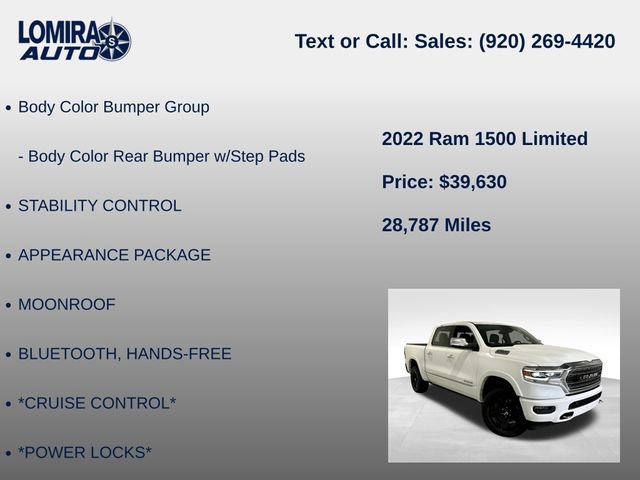 Used 2022 RAM 1500 Limited w/ Body-Colour Bumper Group AWD/4WD image 14