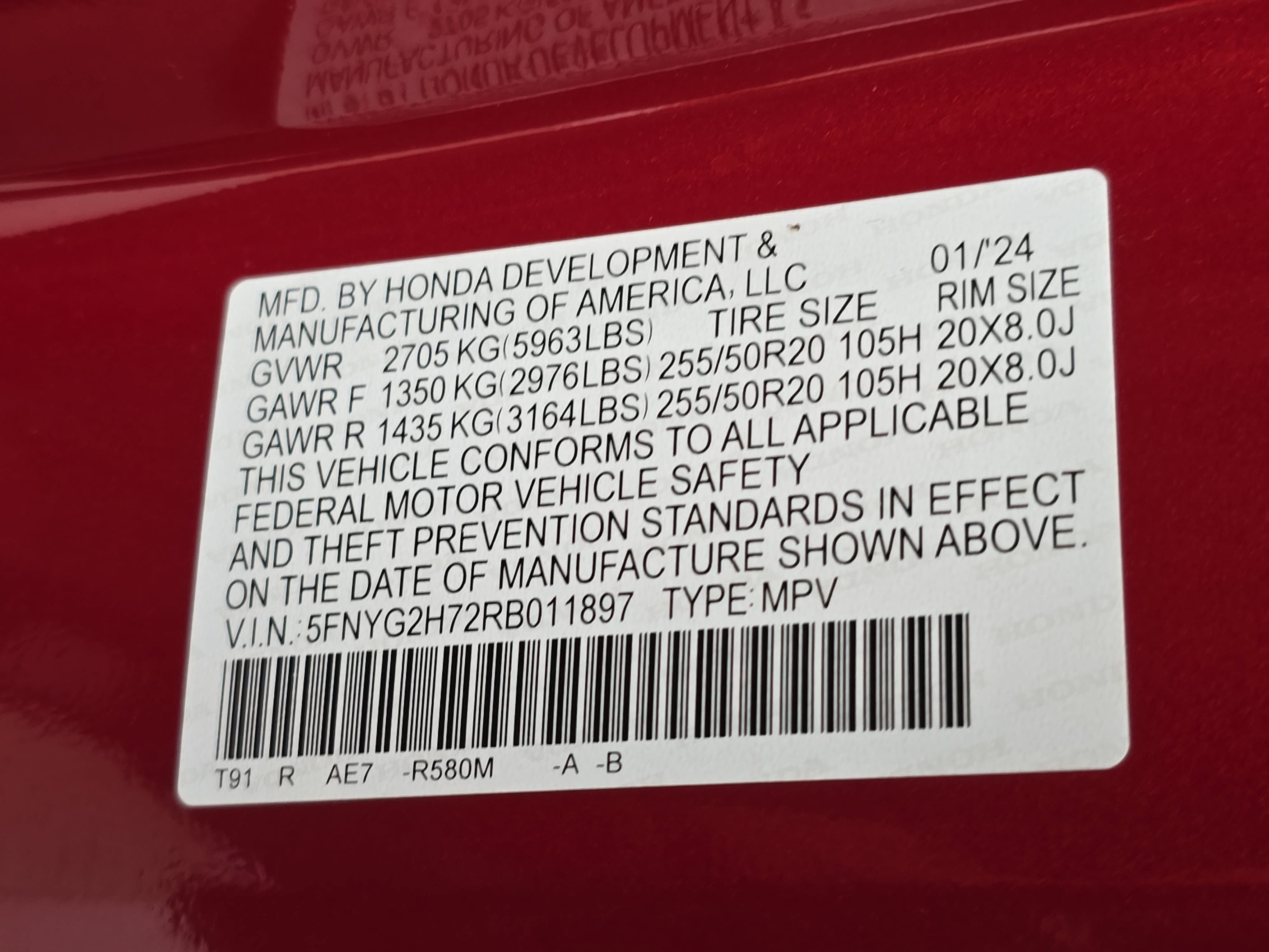 Certified 2024 Honda Pilot Touring image 37
