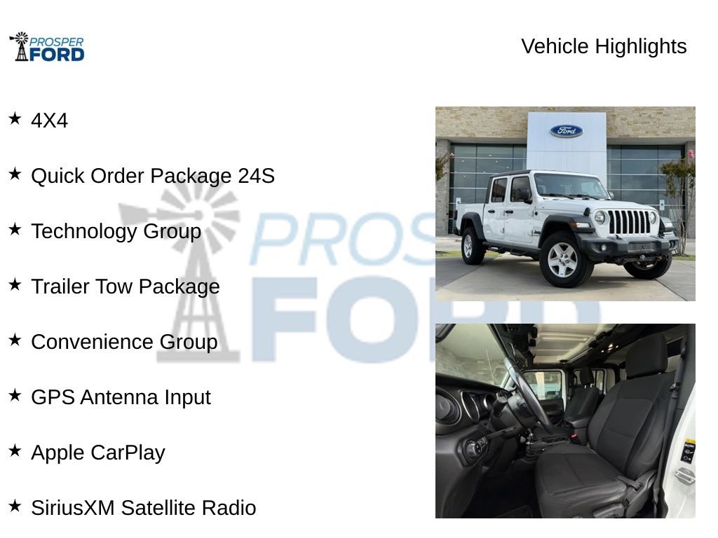 Used 2020 Jeep Gladiator Sport w/ Quick Order Package 24S AWD/4WD image 5