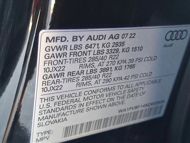 Used 2022 Audi Q8 Prestige w/ Prestige Package AWD/4WD image 23