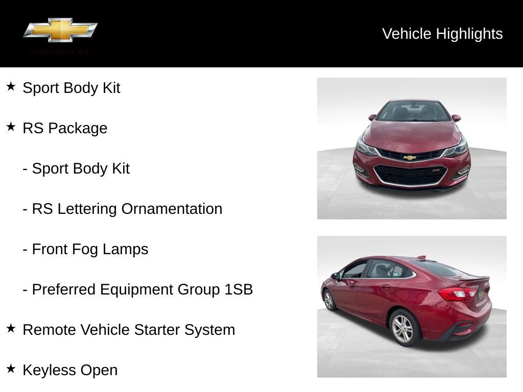 Used 2017 Chevrolet Cruze LT w/ Convenience Package FWD image 20