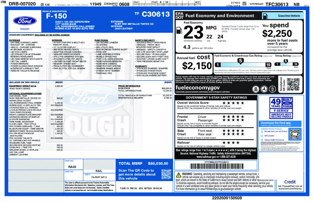 New 2026 Ford F150 King Ranch w/ Equipment Group 601A High AWD/4WD image 23